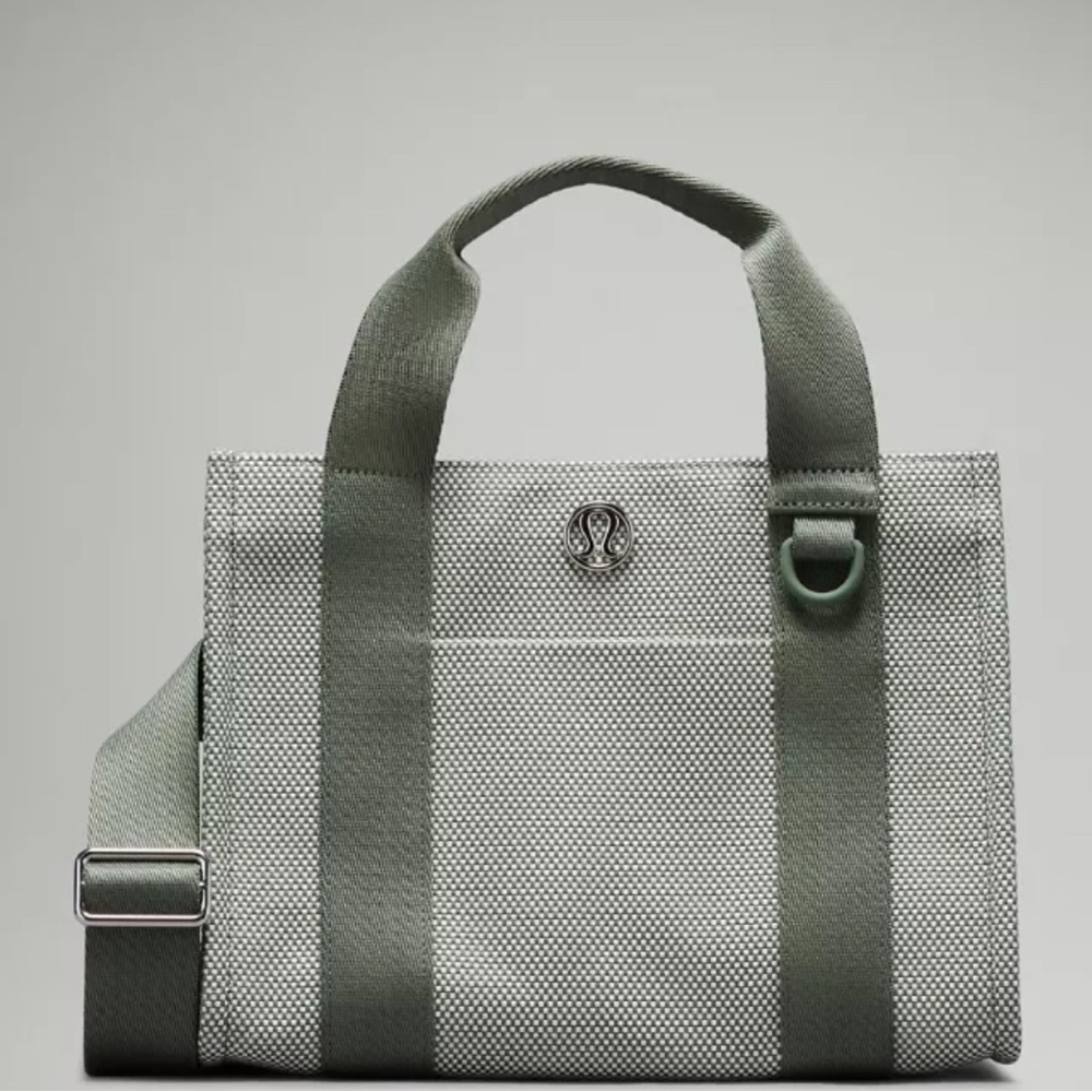 Lululemon Two-Tone Canvas Mini Tote Bag 4.5L Green